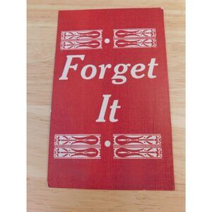 Vintage 1907 Red Motto "Forget It" Arts & Crafts Postcard19